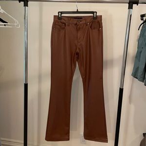 Brown Pleather Pants